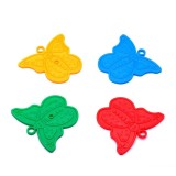 Set 4 greutati pentru baloanele cu heliu, flippy, 30 grame, plastic, forma fluture, multicolor