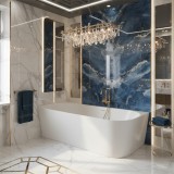 Cadă de colț acrilică Bellanto Slim 170 St&acirc;nga