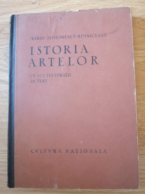 Istoria artelor - Marin Simionescu-R&amp;icirc;mniceanu, 1924 foto