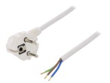Cablu Electric Alb 3x1,5mm&sup2; 3m 16A 250V
