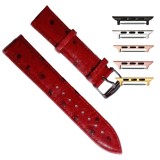 Curea din piele, compatibila Apple Watch 10, 42mm, Reddish Spots