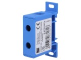 Conector de Șine 50mm2 1 Pista 2 Borne Albastru TS35