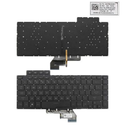 Tastatura Laptop, Asus, Zephyrus ROG G15 GA502, GA502D, GA502DU, GA502GV, GA502I, GA502IU, GA502IV, iluminata, layout US foto