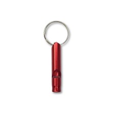 Breloc functional, tip fluier colorat, aluminiu, rosu