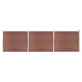 Cumpara ieftin Set panouri gard, 526x146 cm, maro, WPC