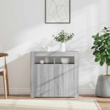 VidaXL Dulap cu lumini LED, gri sonoma, 80x35x75 cm