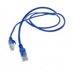 Cablu UTP cat 5e, mufat 2xRJ45, lungime 1.5 m, AWG 26, 100 MHz, de legatura retea, ethernet, albastru