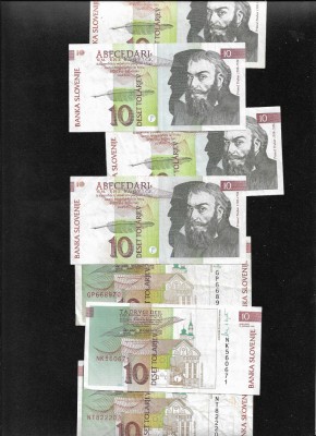 Slovenia 10 tolari tolarjev 1992 F-VF pret pe bucata foto