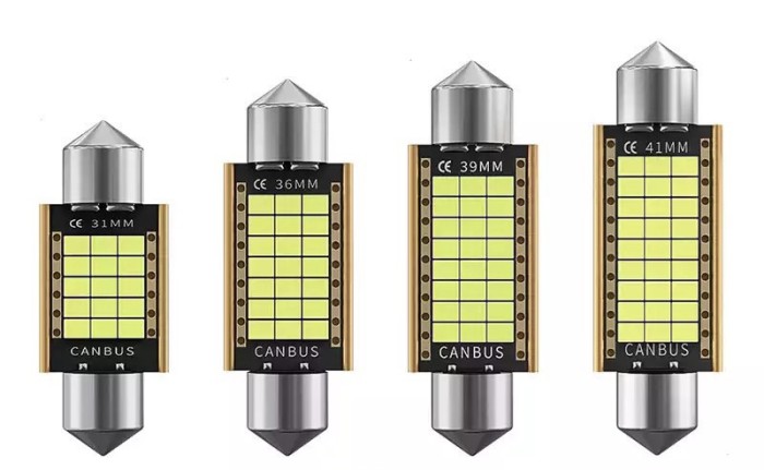 Set 2 leduri 31mm canbus 24 smd alb 6000k PREMIUM