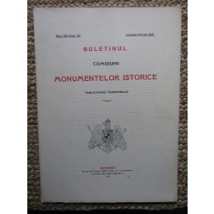 BULETINUL COMISIUNII MONUMENTELOR ISTORICE , PUBLICATIE TRIMESTRIALA , ANUL VIII , FASC. 29 , IANUARIE-MARTIE 1915