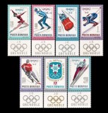 1967 - Jocurile Olimpice de Iarnă &ndash; Grenoble, serie cu viniete, neuzata