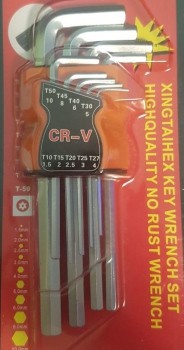 Set chei hexagon 9 bucati foto