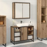 VidaXL Dulap cu oglindă pentru baie stejar artizanal 65 x 20 x 60 cm 883609