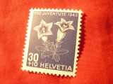 Timbru Elvetia 1943 - Pro Juventute , Flora , val. 30C, Nestampilat