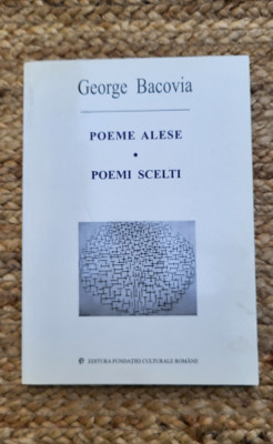 POEME ALESE , POEMI SCELTI de GEORGE BACOVIA foto