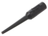 Terminal de măsurare 3A neagră cu v&acirc;rf de 0,76mm - Izolație PVC