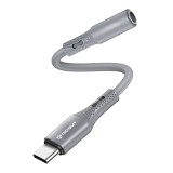 Adaptor audio premium, Type-C la Jack Asteroid GSM SoundFleX AC1, gri
