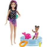 Papusa Barbie Skipper Babysitter INC, Papusa Skipper in piscina, Mattel