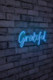 Decoratiune luminoasa LED, Grateful, Benzi flexibile de neon, DC 12 V, Albastru, Neon Graph