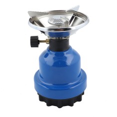 Miniaragaz camping, aprindere piezo, 19 x 12 cm, 85 g/h, metal, Albastru