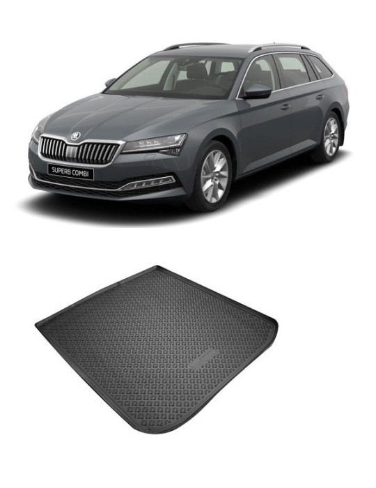 Covoras cauciuc protectie portbagaj Skoda Superb III 2015-2019 combi break