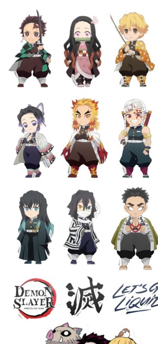 20 stickere cu Demon Slayer