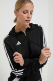 Adidas Performance hanorac de antrenament Tiro 24 culoarea negru, cu glugă, cu imprimeu IJ9956