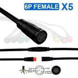 Cumpara ieftin Conectori impermeabili 8 mm 6 pini mama pachet de 5 unități