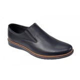 Pantofi barbati casual din piele naturala bleumarin 330EBLM