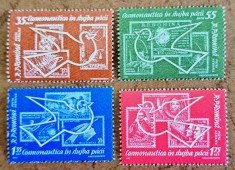 TIMBRE ROMANIA MNH LP541/1962-Cosmonautica in slujba pacii -serie simplă