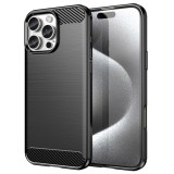 Husa carbon pentru iphone 16 pro max, tech protects anti-soc, black