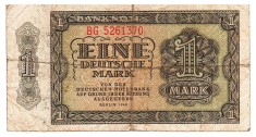 Germania Germany Democratic Republic 1 Mark 1948 P-9b Seria 5261370 Foarte Rara
