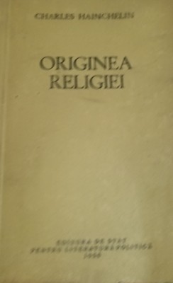 ORIGINEA RELIGIEI CHARLES HAINCHELIN foto