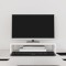 vidaXL Suport pentru monitor, alb, 50x27x10 cm, lemn masiv pin 813945