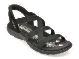 Sandale SKECHERS negre, REGGAE SLIM, din material textil