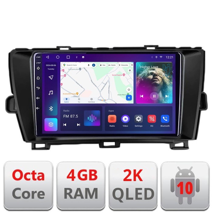 Navigatie Toyota Prius 2009-2014 C-TY39 Android Octa Core Ecran 2K QLED GPS 4G 4+32GB 360 KIT-TY39+EDT-E409-2K CarStore Technology
