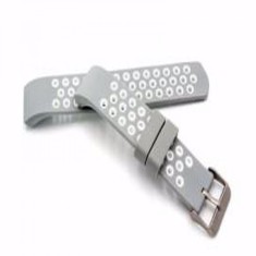 Curea bratara ceas grey alb pentru FitBit Charge 2 foto