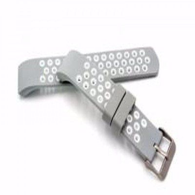 Curea bratara ceas grey alb pentru FitBit Charge 2 foto