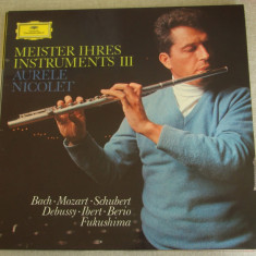 MOZART / DEBUSSY / BACH - Aurele Nicolet Flaut - Vinil Deutsche Grammophon