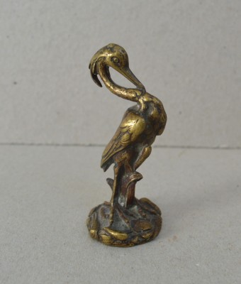 Pasare de bronz Art Nouveau cca 1900 foto