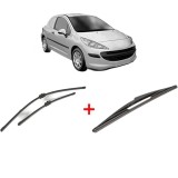 Cumpara ieftin Set 3 stergatoare PEUGEOT 207 Hatchback Van (WA_, WC_) 2007-2012, parbriz si luneta, Valeo Silencio