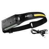 Lanterna frontala LED 2 in 1 NEO Tools, USB-C, IPX4, 350 lm