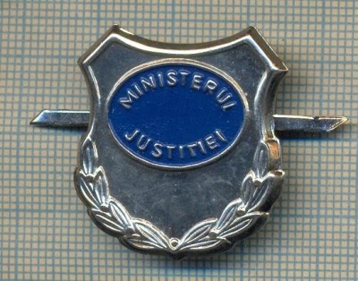Y 1621 INSIGNA- MILITARA -SEMN DE ARMA-MINISTERUL JUSTITIEI -PENTRU COLECTIONARI foto
