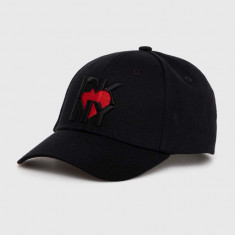Dkny șapcă de baseball din bumbac HEART OF NY culoarea negru, cu imprimeu, D2B4B147