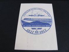 Carte Poștală Filatelică Vintage Germania &ndash; 50 Ani Hindenburgdamm 1927-1977, Obliterată 1978, Colecție Rară!