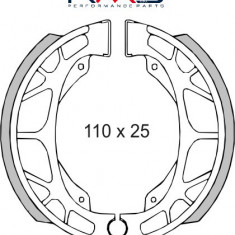 Set saboti frana (ferodo) - Aprilia Scarabeo 50cc - Honda 50-125cc - Kymco 50-150cc - Peugeot 50-125cc - PGO 50cc (RMS)