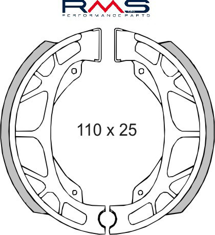 Set saboti frana (ferodo) - Aprilia Scarabeo 50cc - Honda 50-125cc - Kymco 50-150cc - Peugeot 50-125cc - PGO 50cc (RMS)