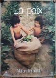 La Paix, Naturellement// afis original ONU 1986, Anul International al Pacii