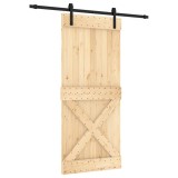 Cumpara ieftin Usa glisanta cu set feronerie, 90x210 cm, lemn masiv de pin