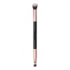 Pensulă Machiaj Dublă, Blending și Eyeliner, M&acirc;ner Negru și Roz Auriu, 16cm, Oem